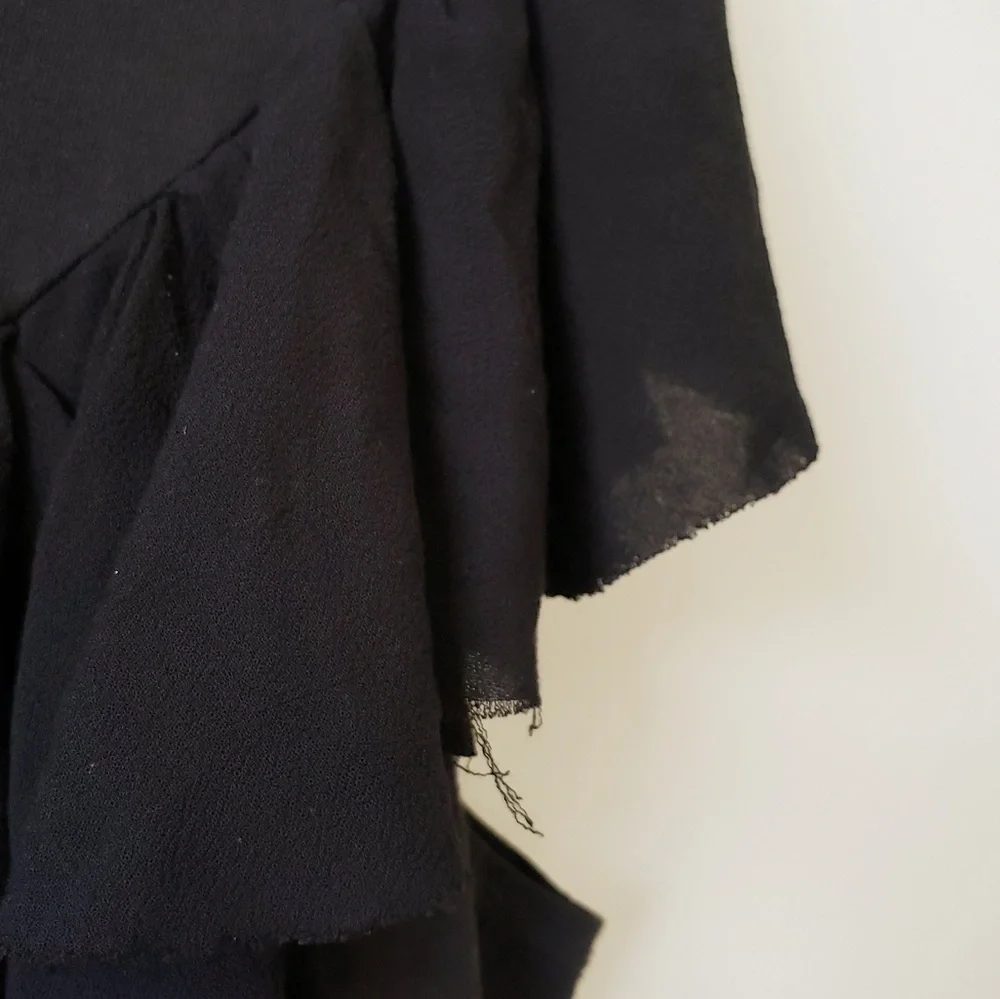 Torrid Black Ruffle Tee Plus Size 00 - Picture 5 of 8